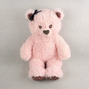 Build-a- Bear Pink Teddy Brown Hearts From 2012